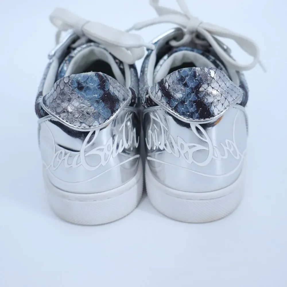 CHRISTIAN LOUBOUTIN Fun Vieira Orlato Sneaker Amazonia Silver Women's 36/US 6